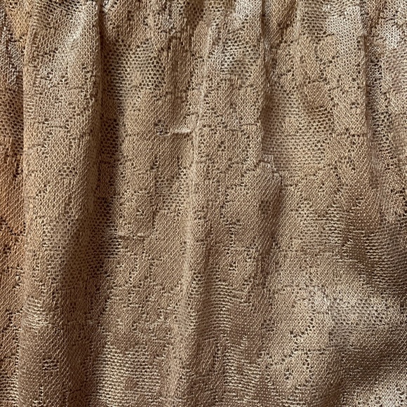 Mauve sheer floral vintage 70s dress L - Picture 3 of 4